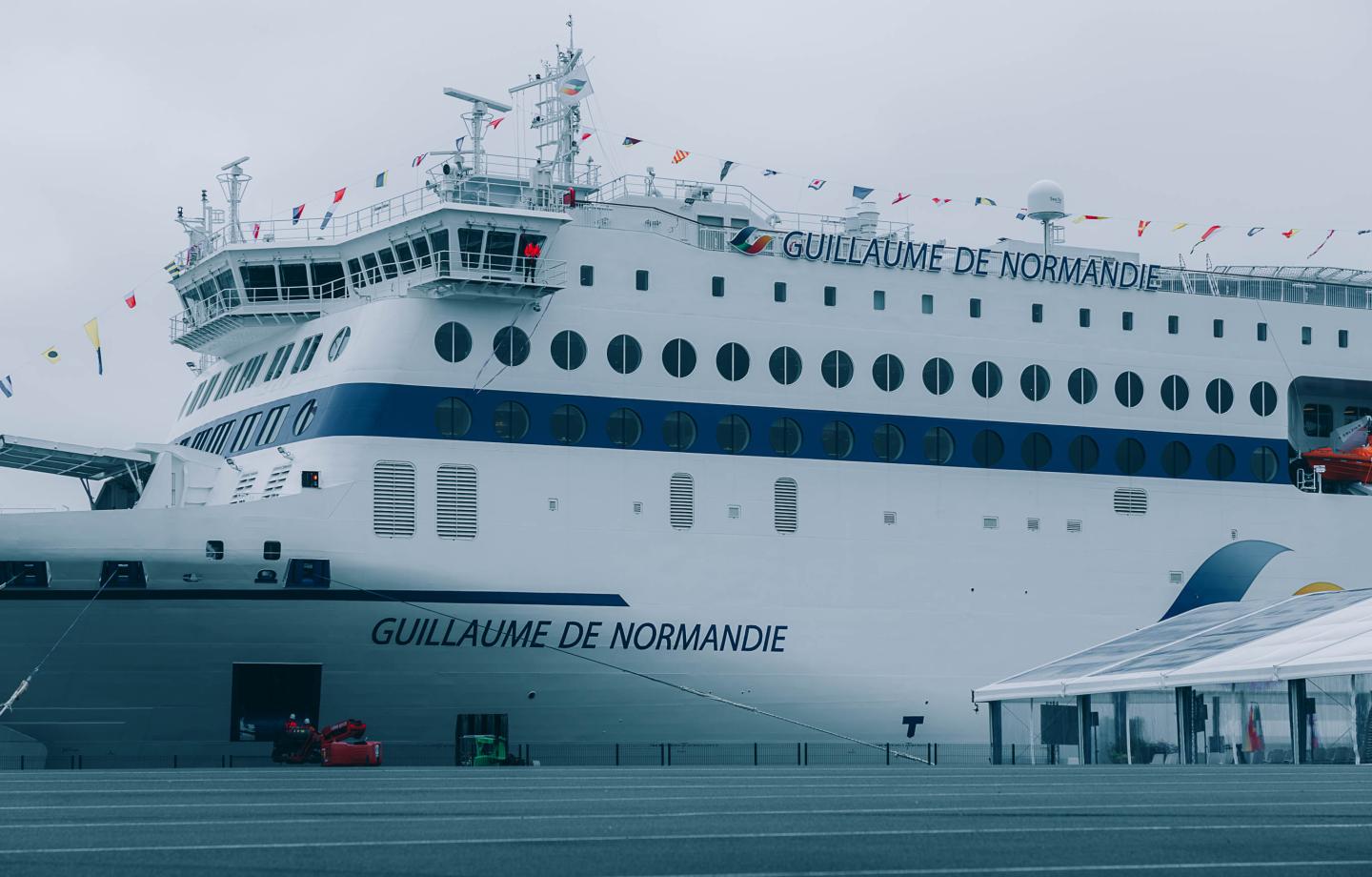 Capitaine du ferry Guillaume de Normandie à Ouistreham. Crédit P.Galliot_Région Normandie