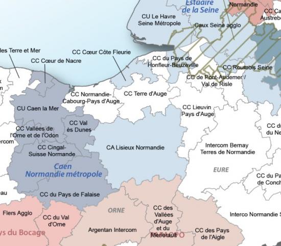 Carte de la Normandie