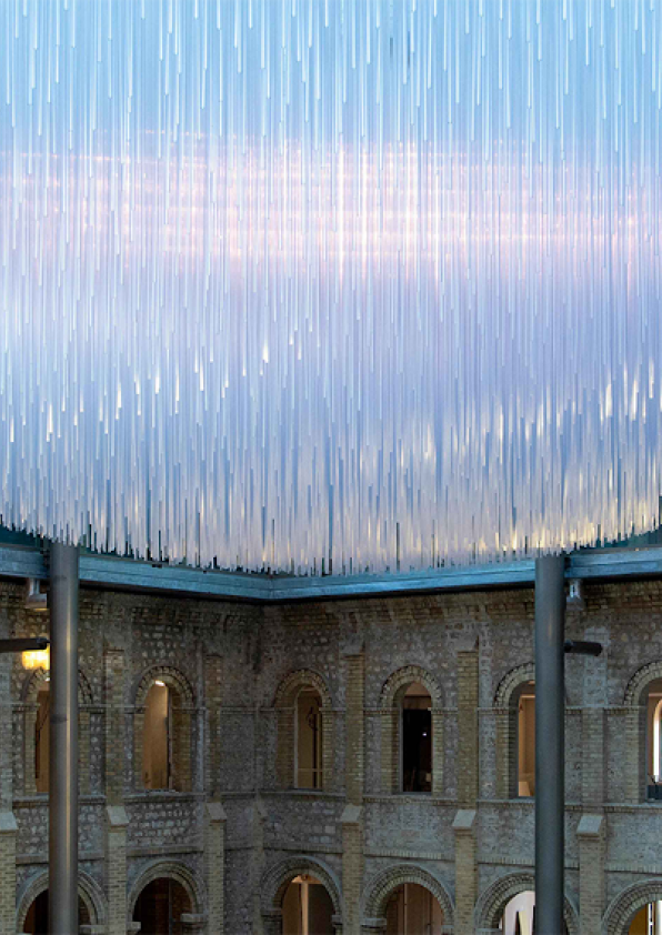 Le plafond du cloître des Franciscaines